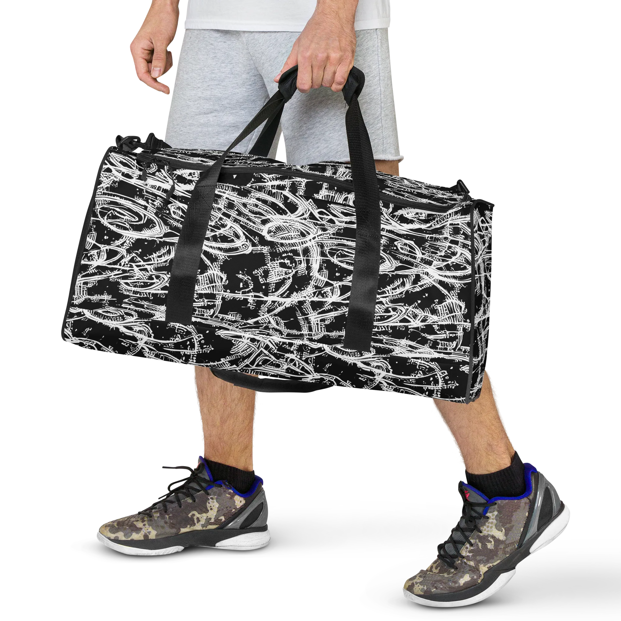 Blackline Current on Duffle Bag — Front