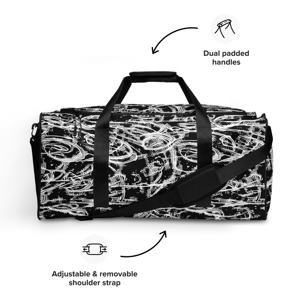 Blackline Current on Duffle Bag — Front