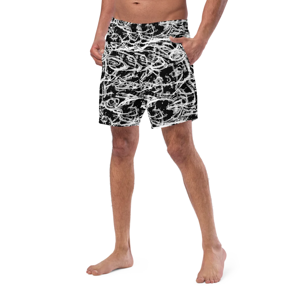 Blackline Current on Swim Trunks — Left Front
