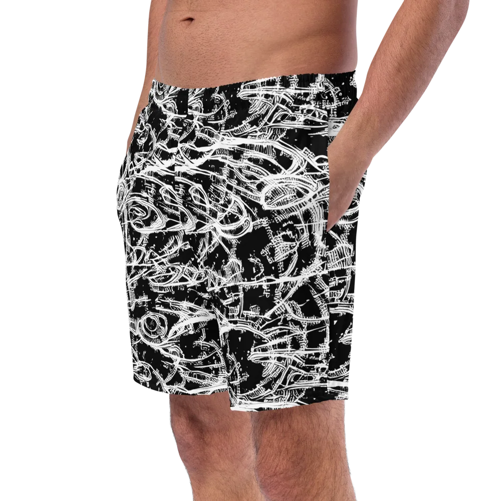Blackline Current on Swim Trunks — Left Front