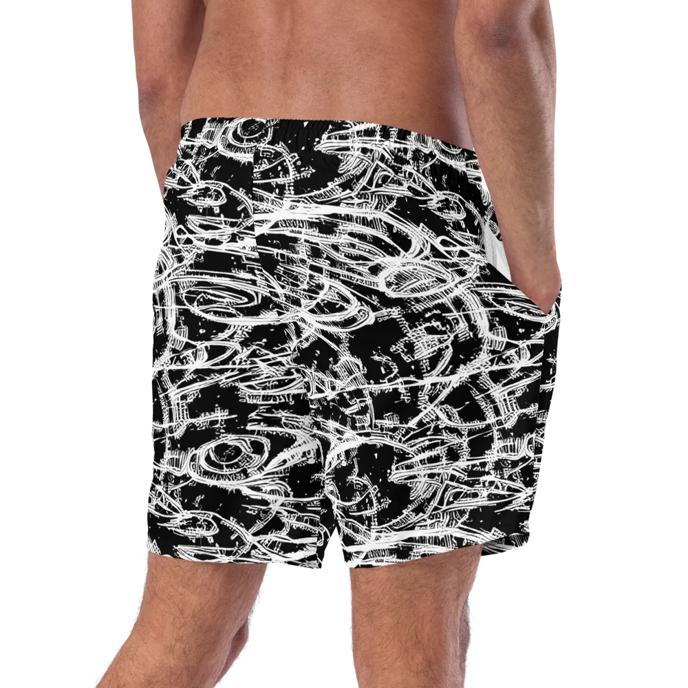 Blackline Current on Swim Trunks — Right Back