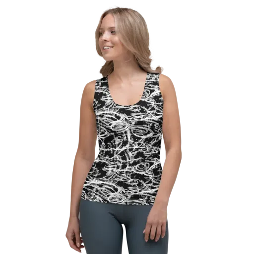 Blackline Current on a Women's Tank Top