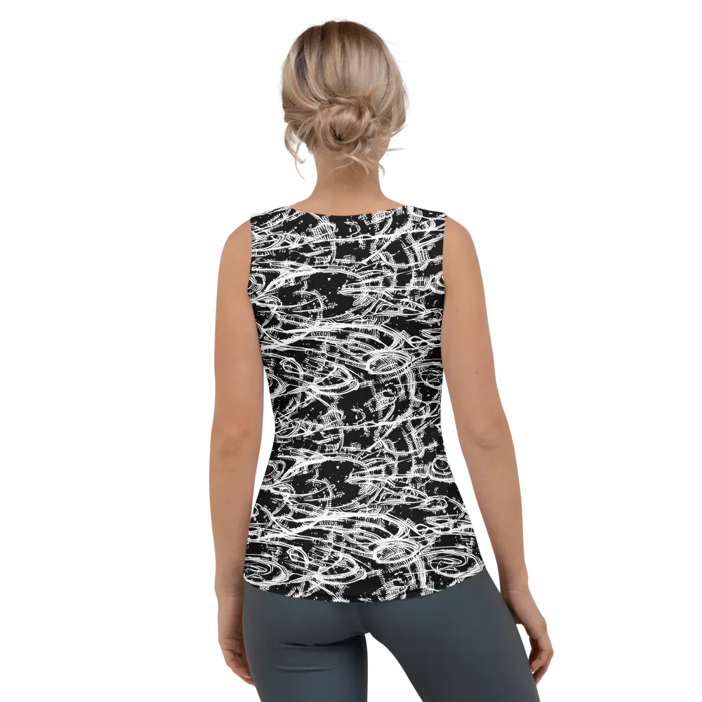 Blackline Current on Women's Tank Top — Back