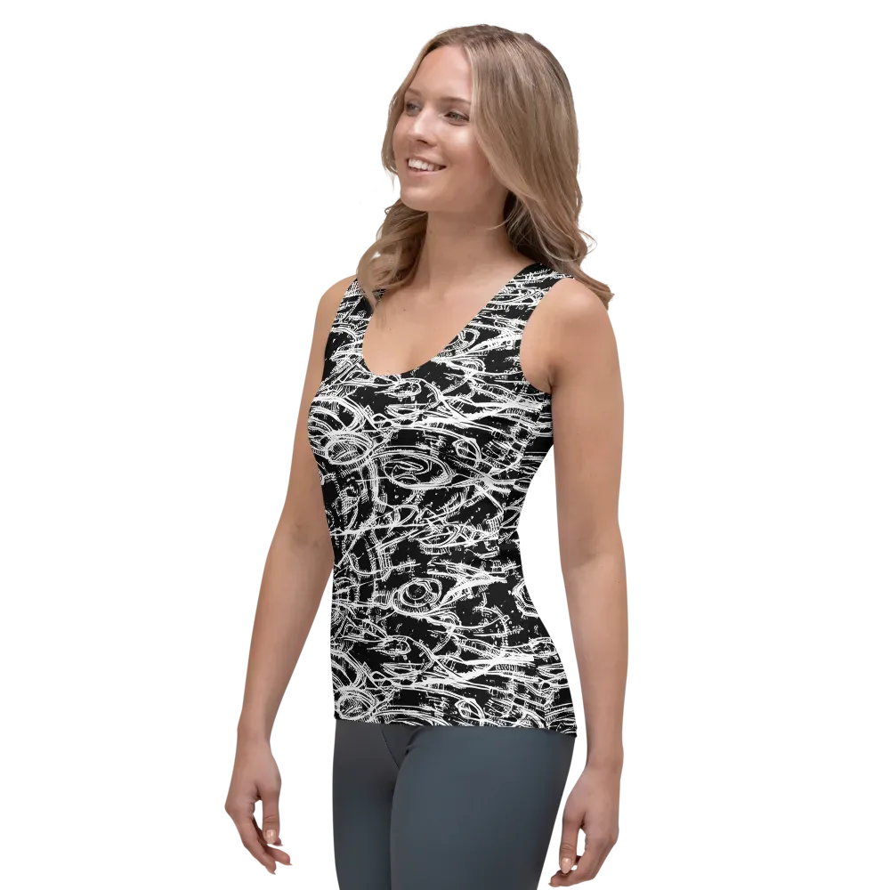 Blackline Current on Women's Tank Top — Left Front