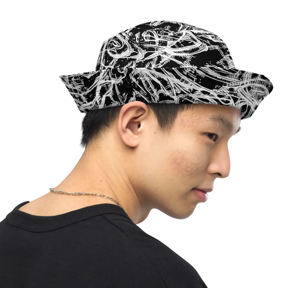 Blackline Current on Reversible Bucket Hat — Right Outside