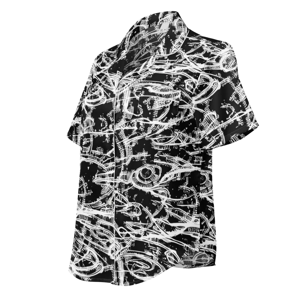Blackline Current on Women's Short Sleeve Pajama Top — Left Front