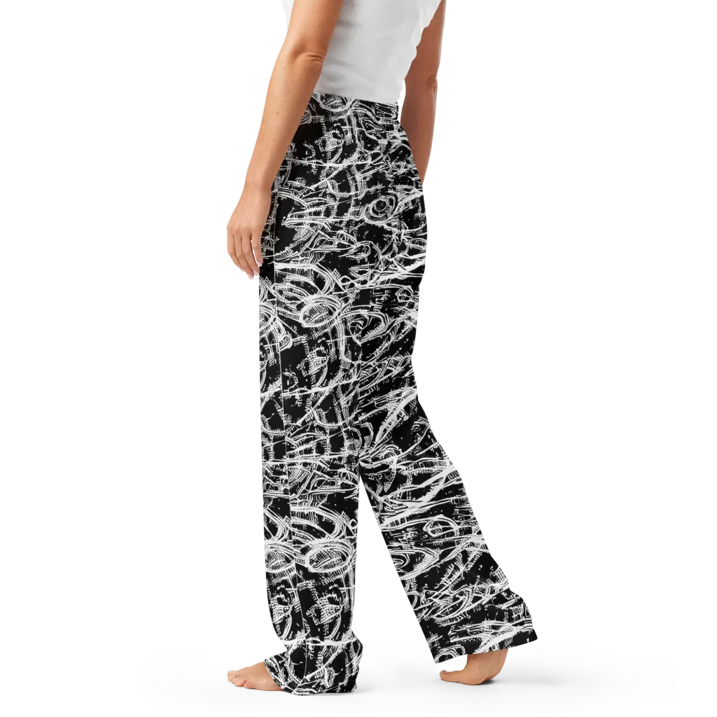 Blackline Current on Women's Pajama Pants — Left