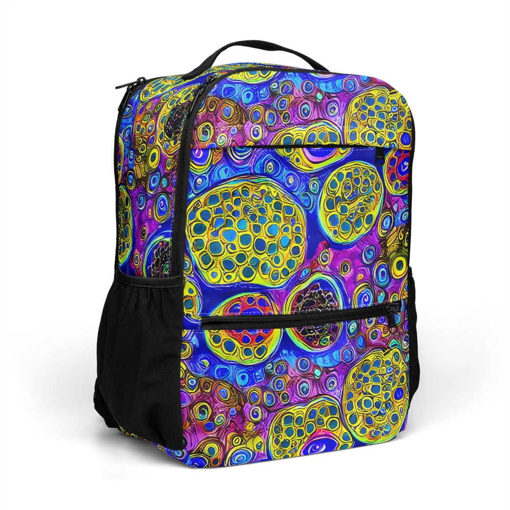 Electric Pomegranate on Utility Backpack — Right Front