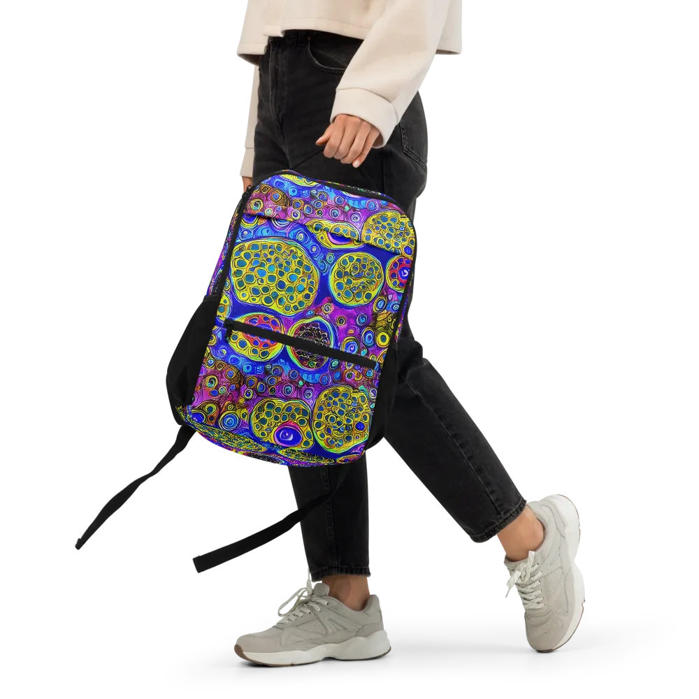 Electric Pomegranate on Utility Backpack — Front