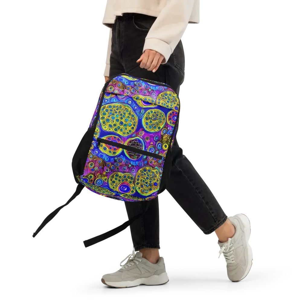 Electric Pomegranate on Utility Backpack — Front