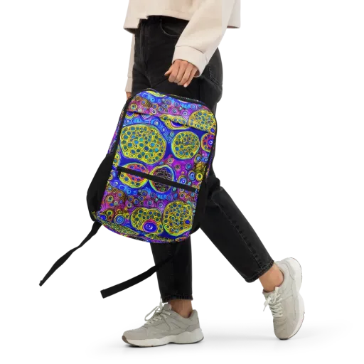 Electric Pomegranate on a Utility Backpack