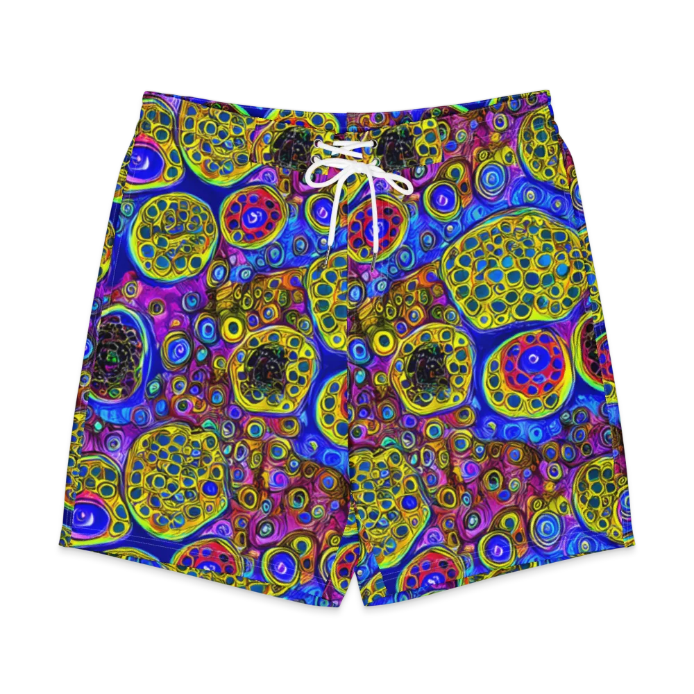 Electric Pomegranate on Men's Board Shorts — Front
