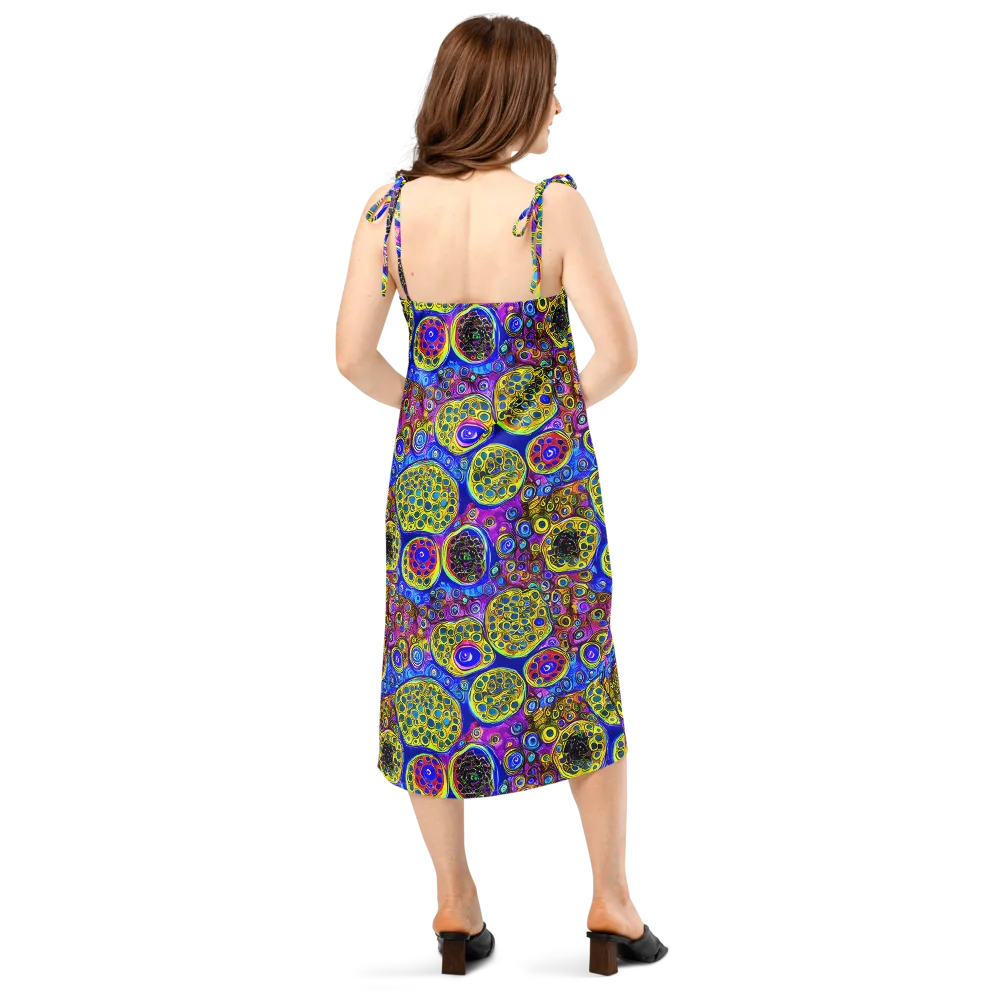 Electric Pomegranate on Slip Dress — Back