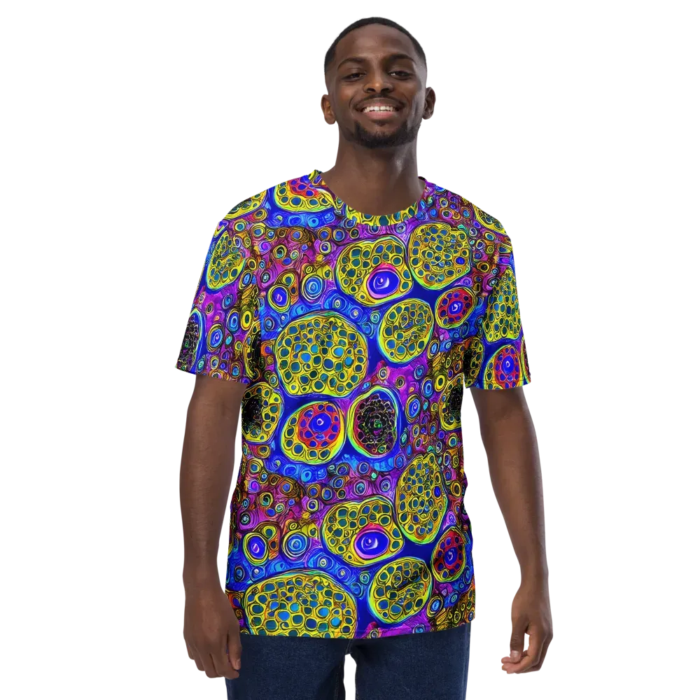 Electric Pomegranate on Men's Crew Neck T-Shirt — Front
