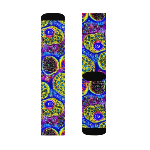 Electric Pomegranate on a Socks