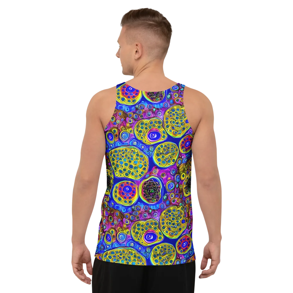 Electric Pomegranate on Men's Tank Top — Back