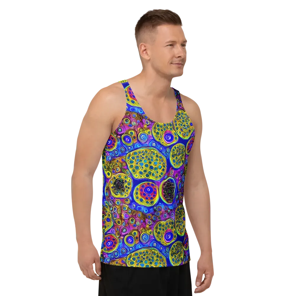 Electric Pomegranate on Men's Tank Top — Right Front