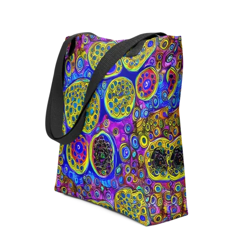 Electric Pomegranate on a Tote Bag