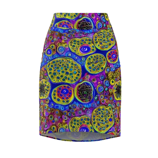 Electric Pomegranate on a Pencil Skirt