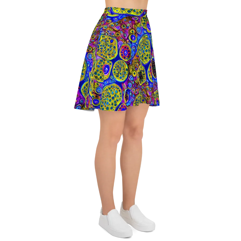 Electric Pomegranate on Skater Skirt — Right