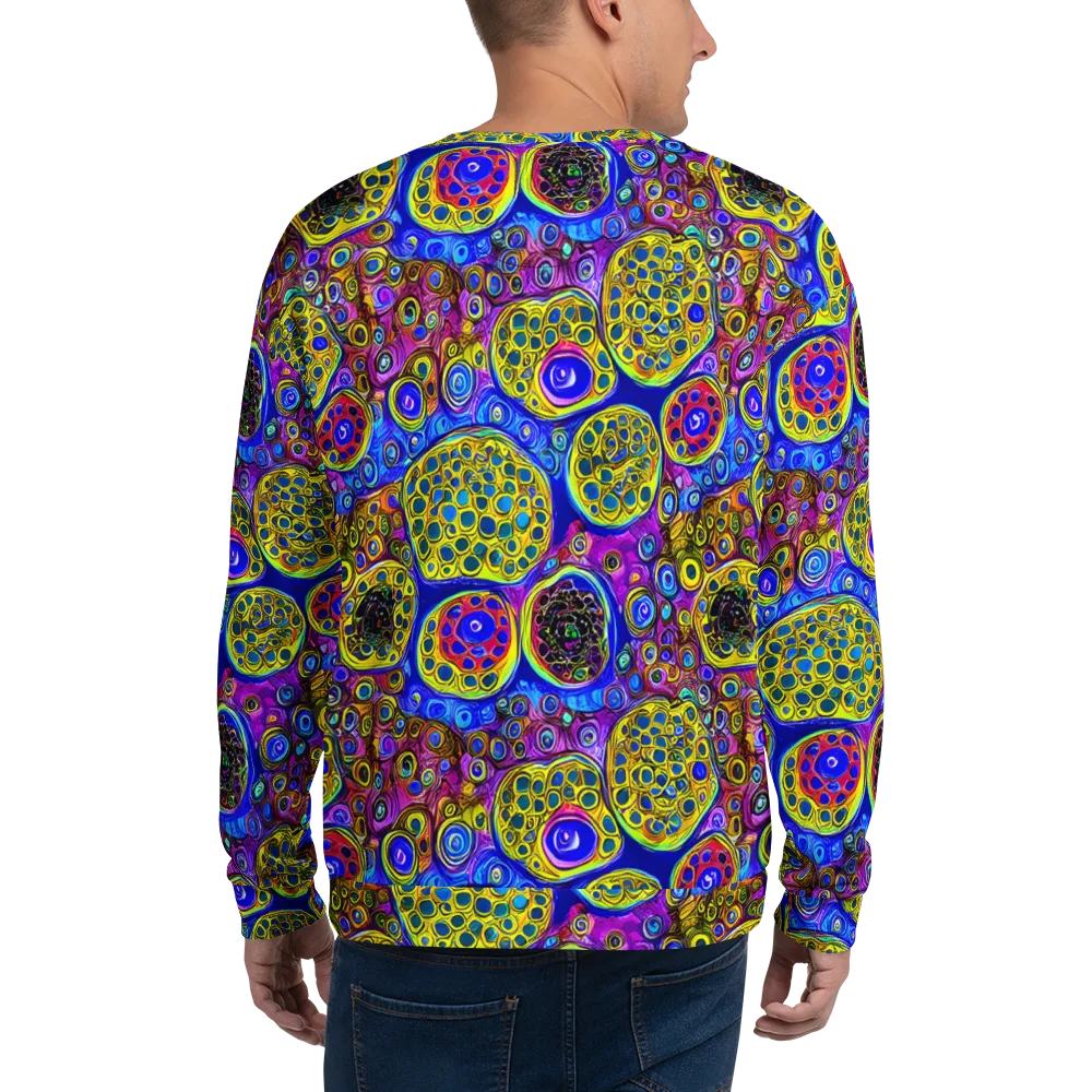 Electric Pomegranate on Sweatshirt — Back
