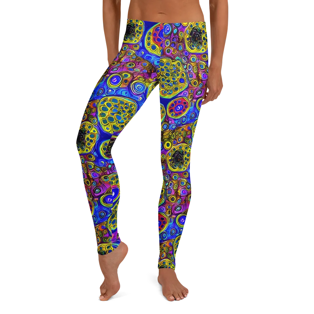 Electric Pomegranate on Leggings — Front