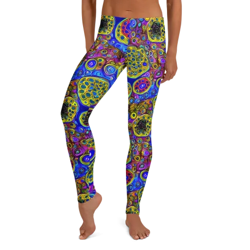 Electric Pomegranate on a Leggings