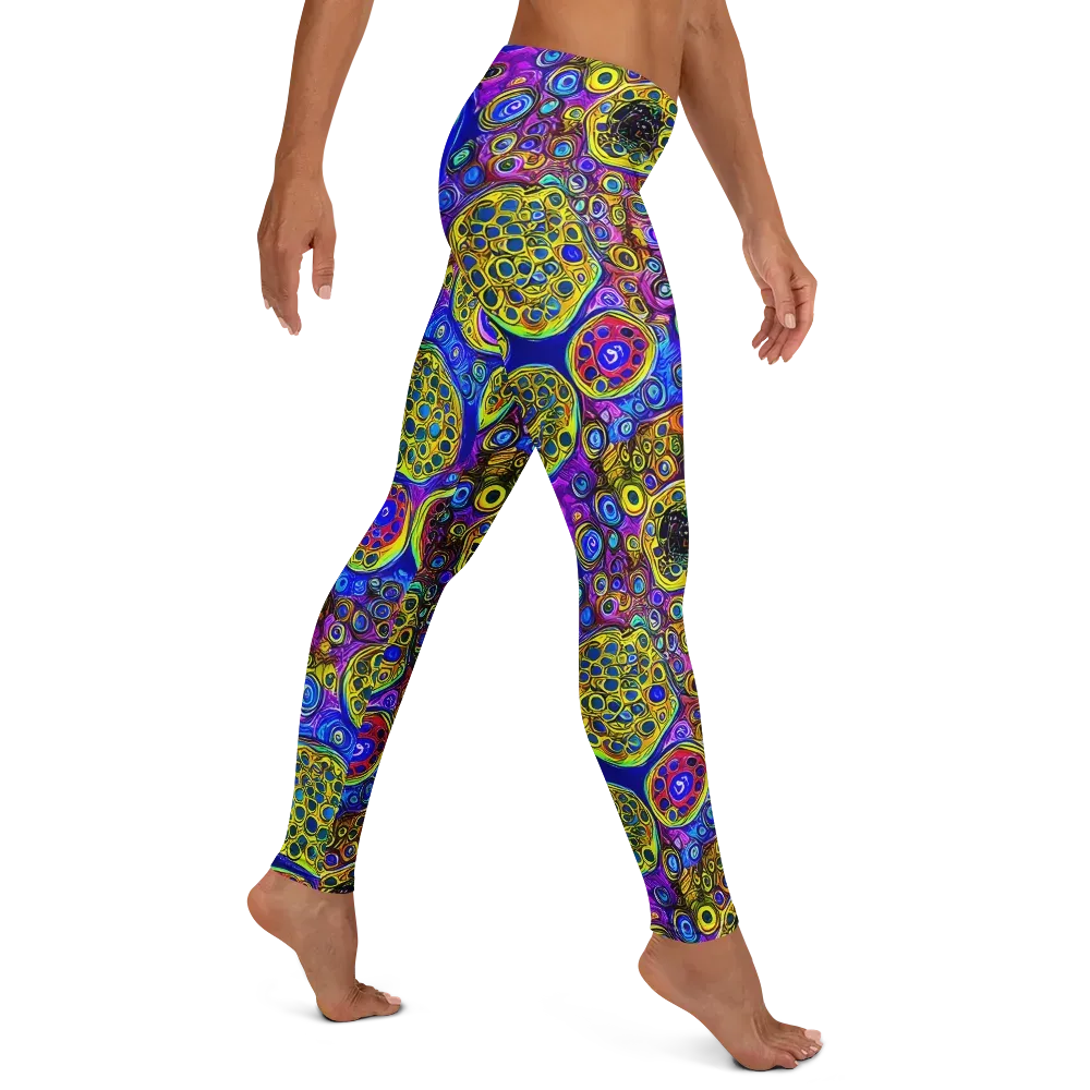 Electric Pomegranate on Leggings — Right