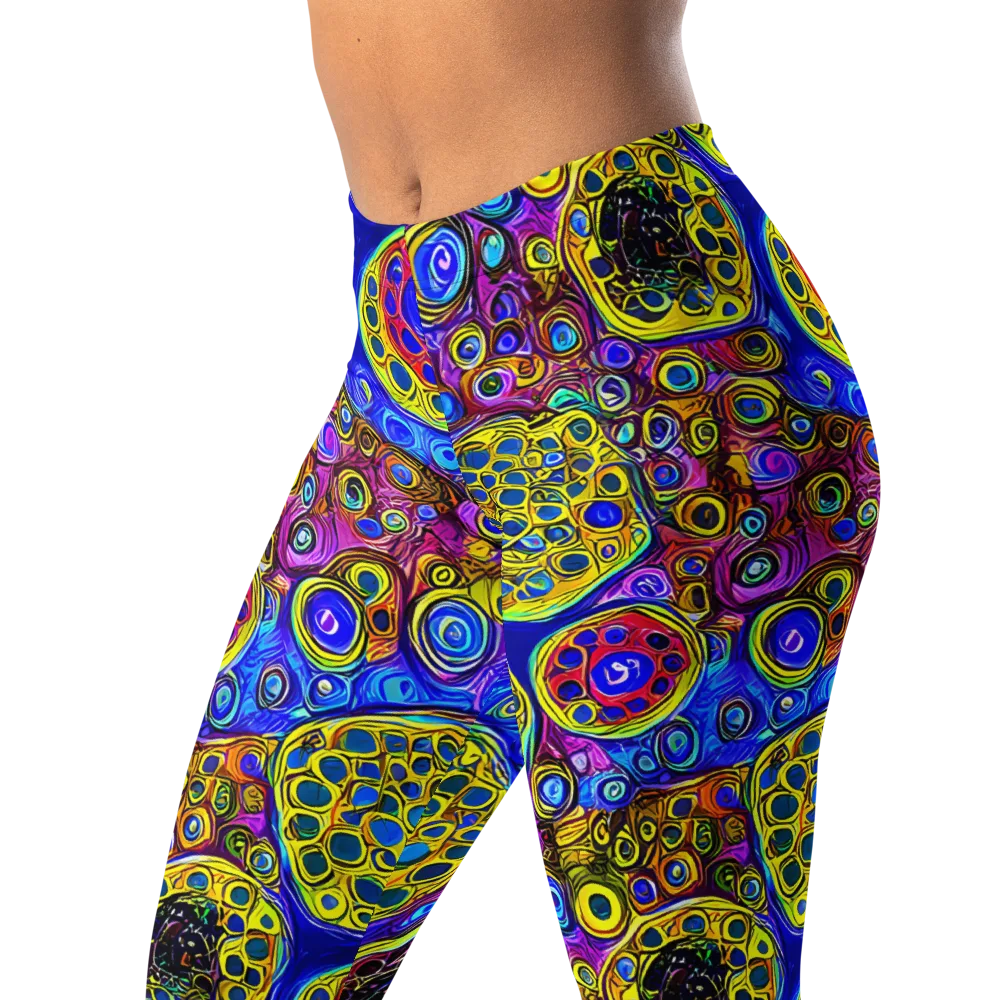 Electric Pomegranate on Leggings — Left Front