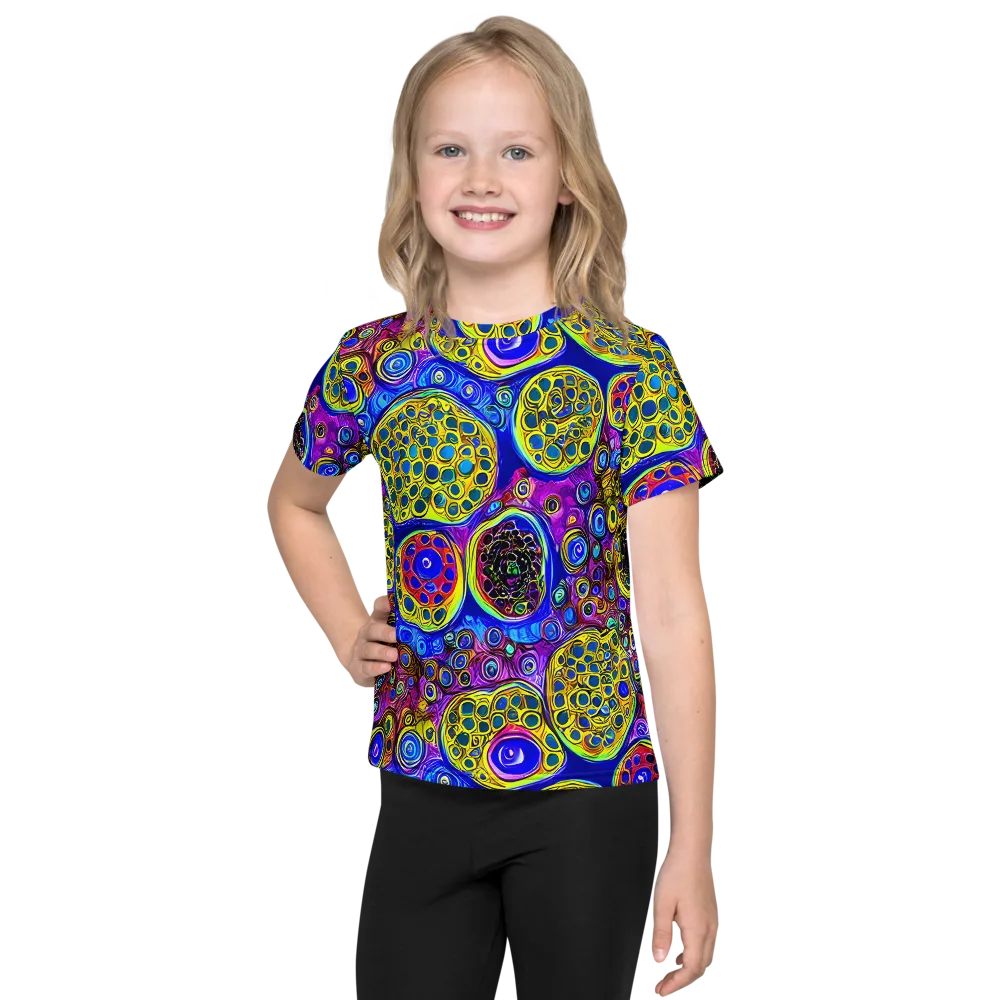 Electric Pomegranate on Kids Crew Neck T-Shirt — Front