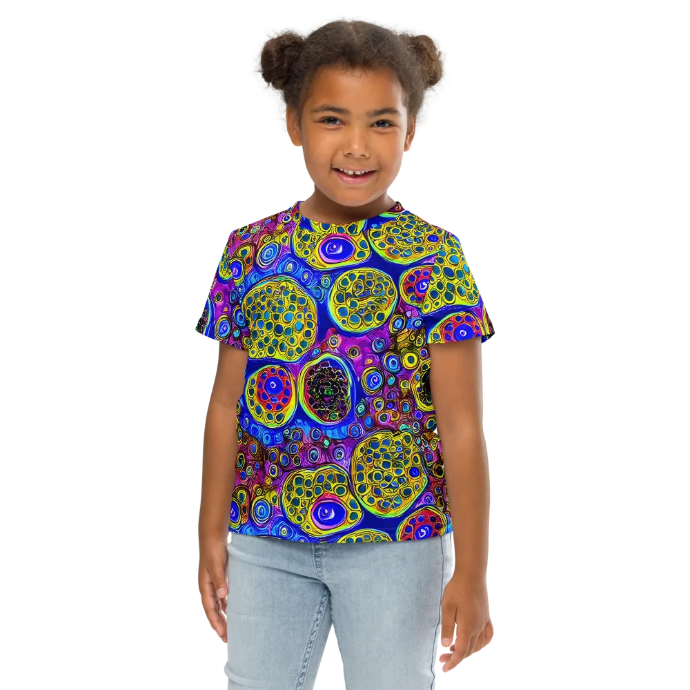 Electric Pomegranate on Kids Crew Neck T-Shirt — Front