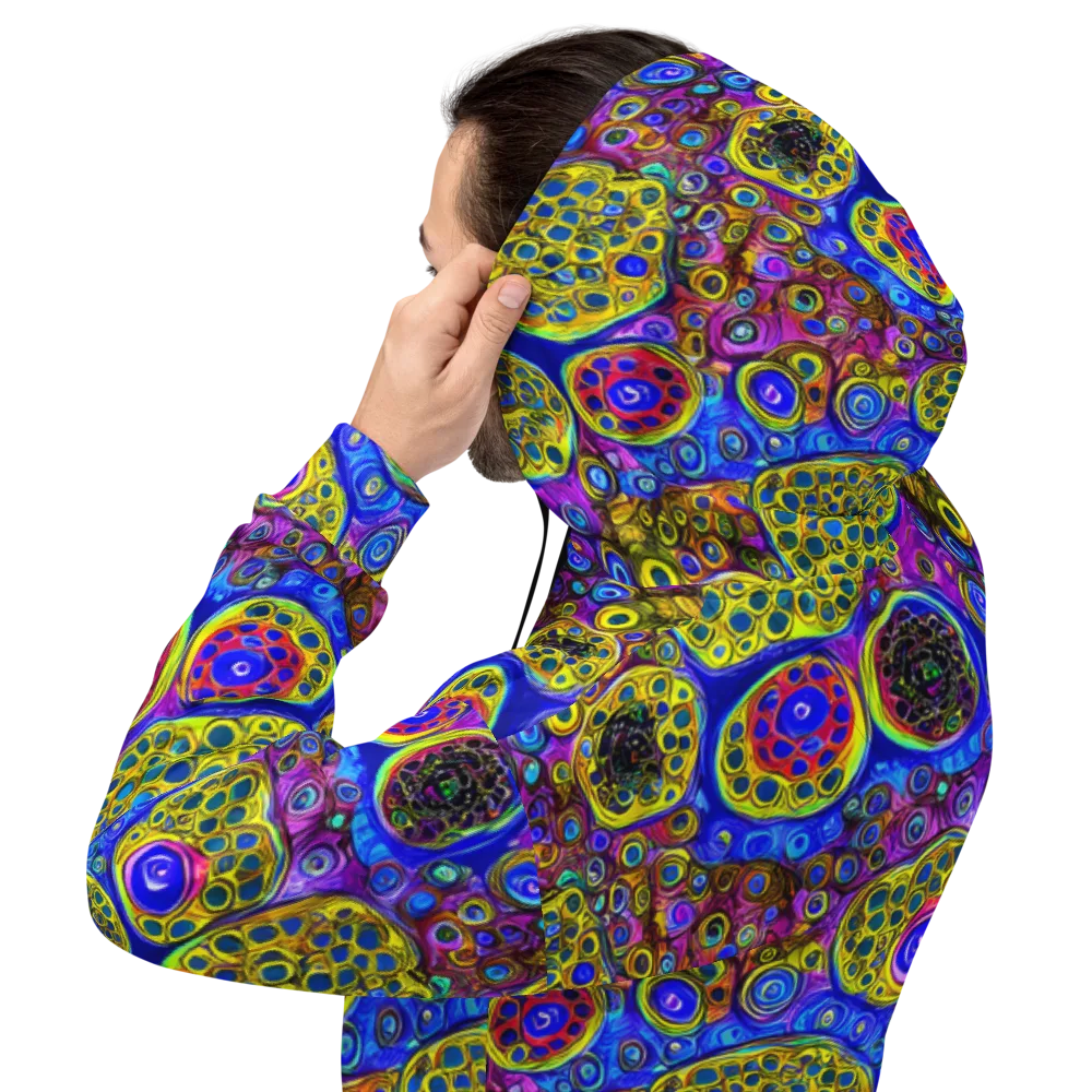 Electric Pomegranate on Hoodie — Back