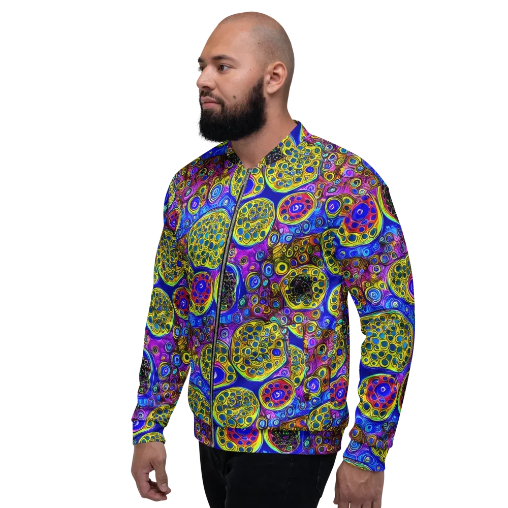 Electric Pomegranate on Bomber Jacket — Left