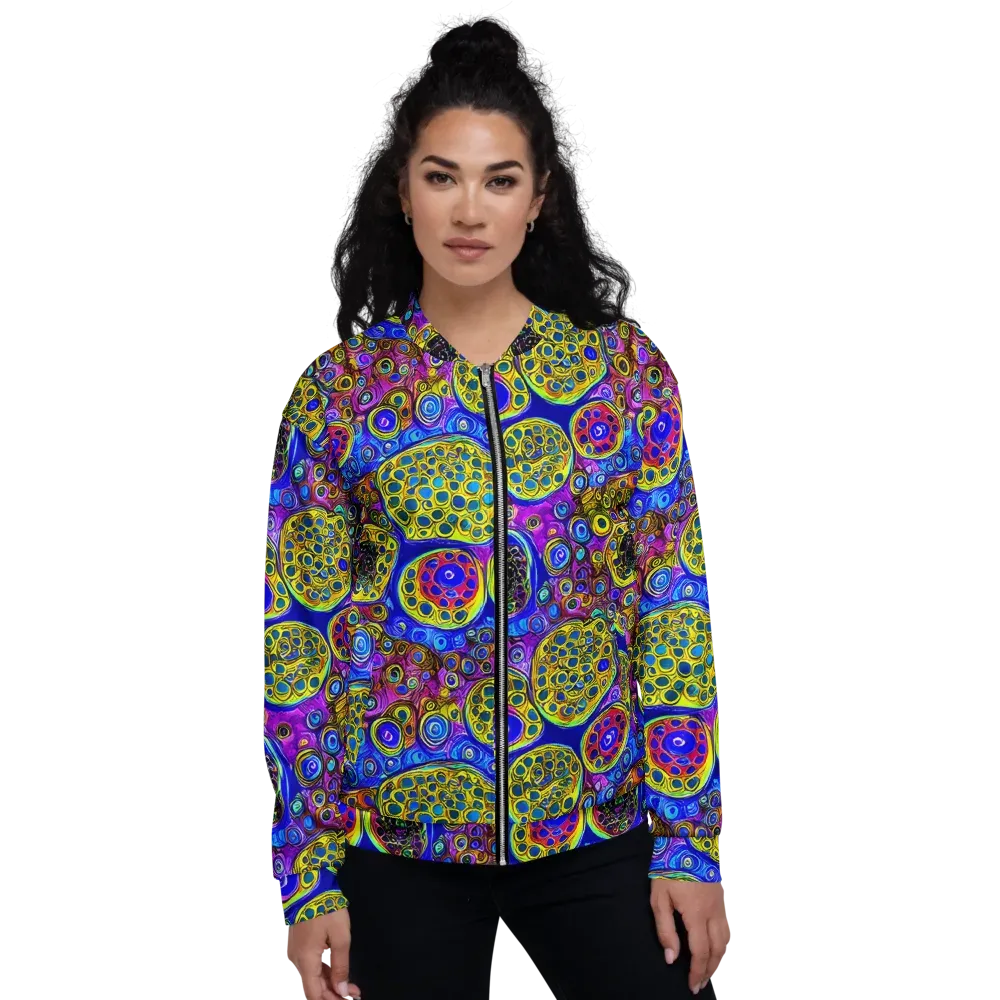 Electric Pomegranate on Bomber Jacket — Front