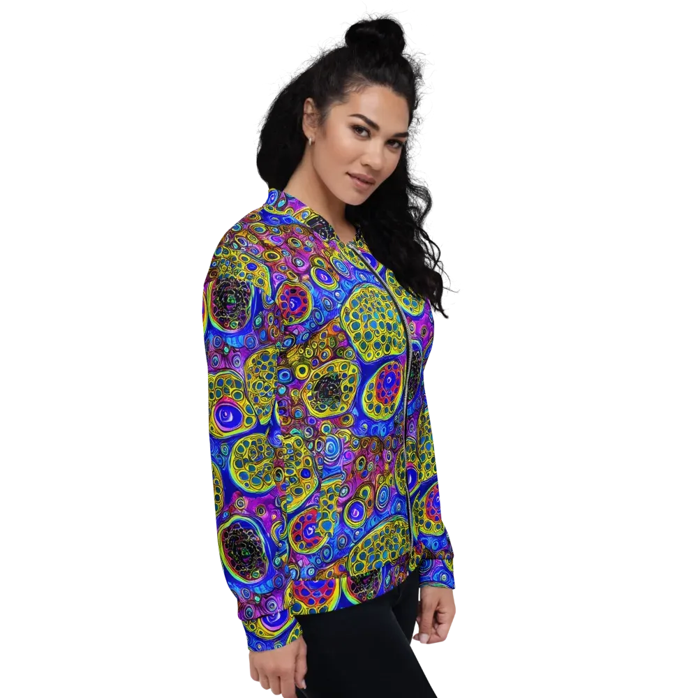 Electric Pomegranate on Bomber Jacket — Right