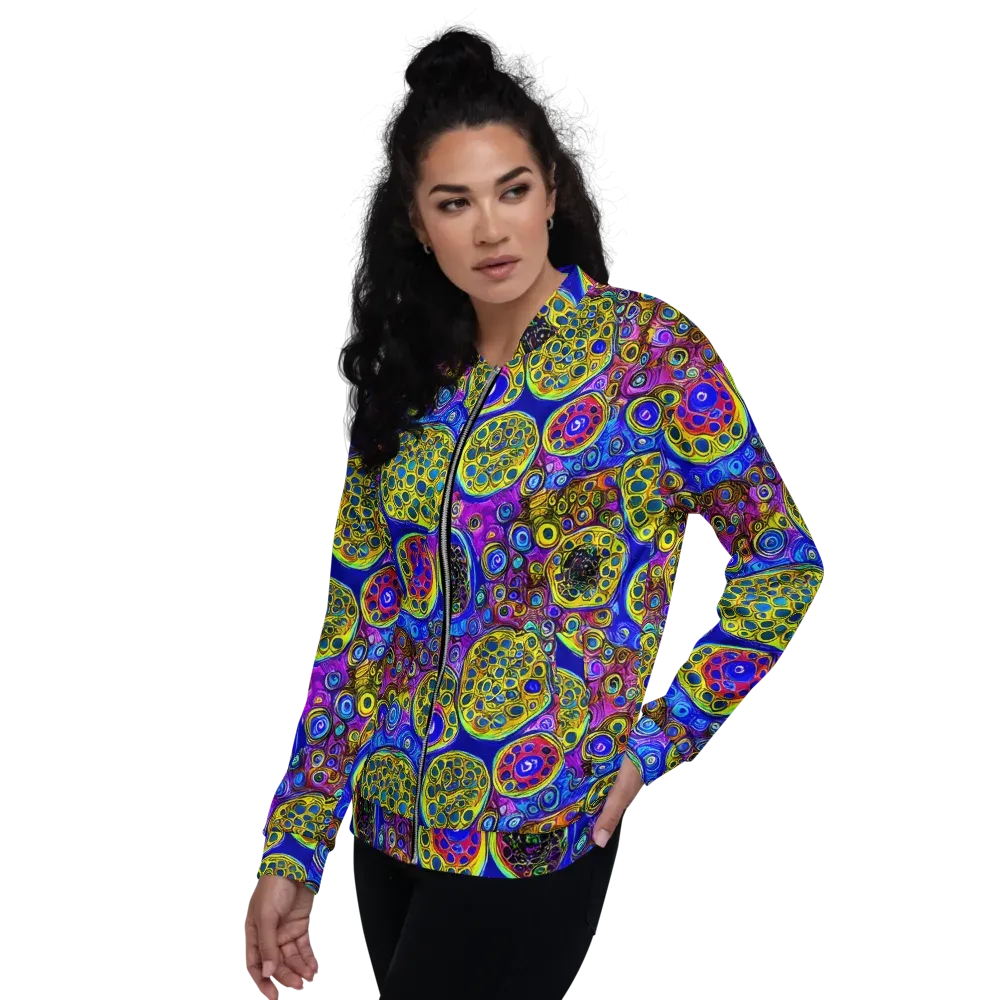 Electric Pomegranate on Bomber Jacket — Left