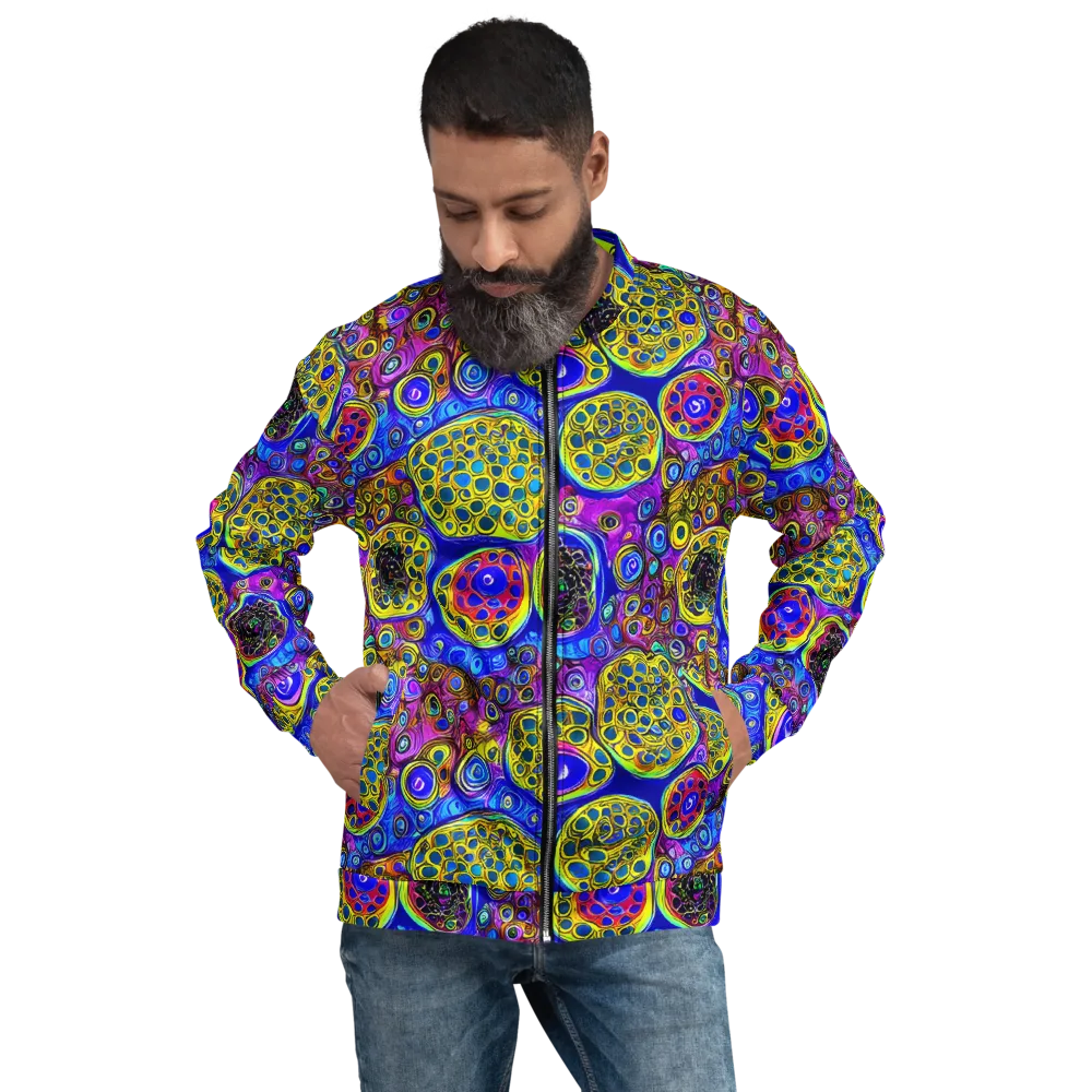 Electric Pomegranate on Bomber Jacket — Front