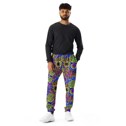 Electric Pomegranate on a Men's Joggers