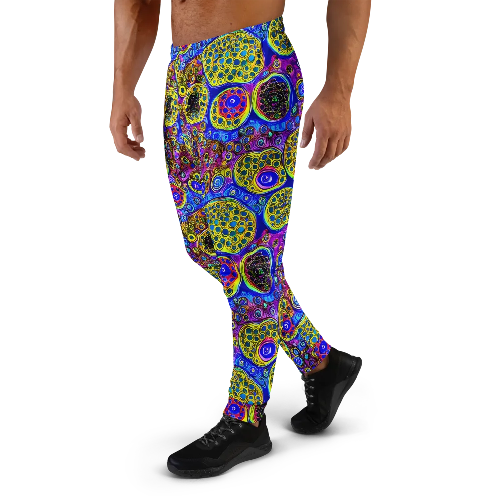 Electric Pomegranate on Men's Joggers — Left