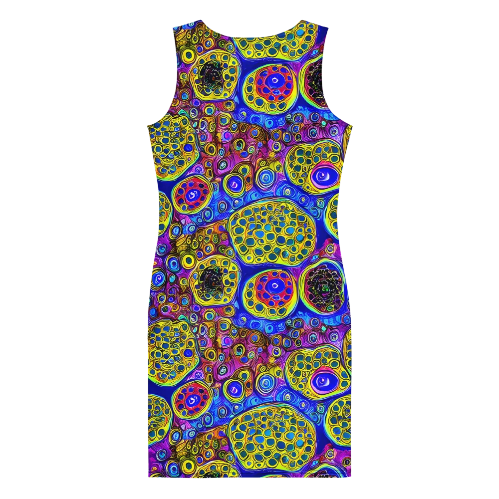 Electric Pomegranate on Bodycon Dress — Back