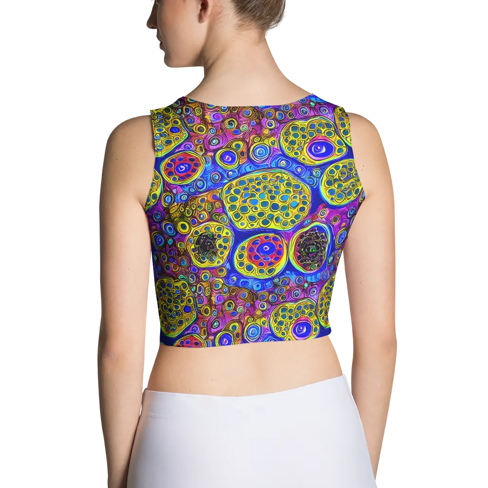 Electric Pomegranate on Crop Top — Back