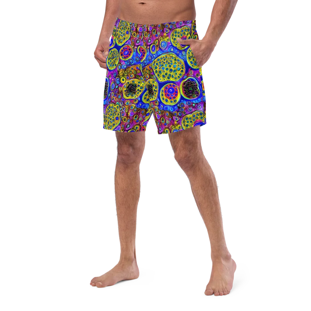 Electric Pomegranate on Swim Trunks — Left Front