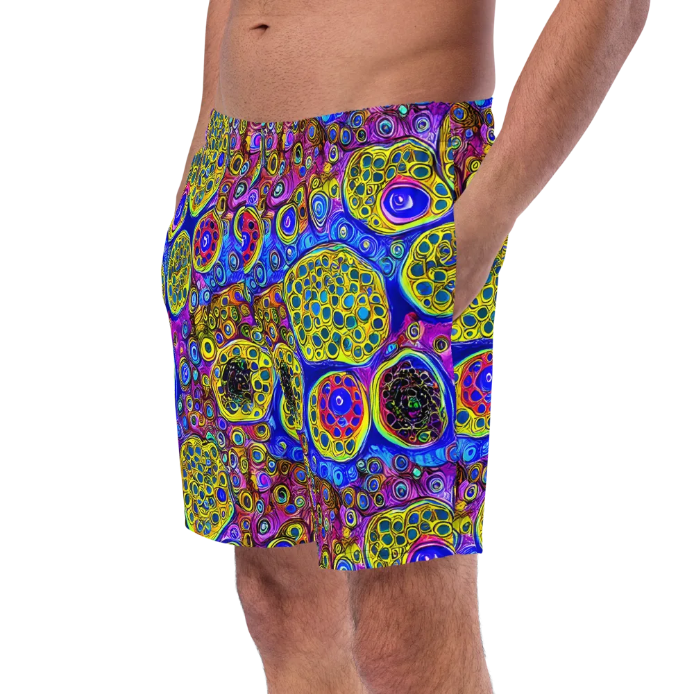 Electric Pomegranate on Swim Trunks — Left Front