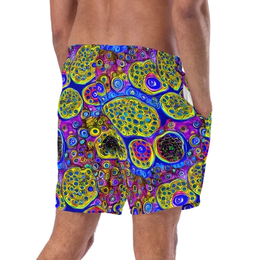 Electric Pomegranate on a Swim Trunks