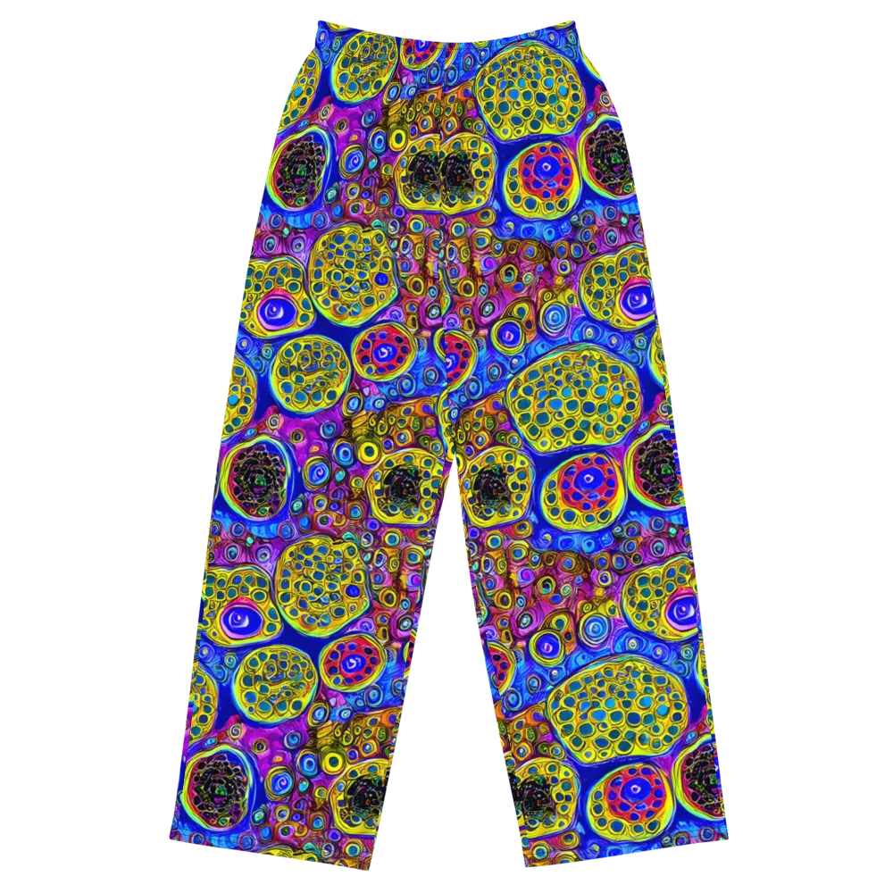 Electric Pomegranate on Wide-Leg Pants — Front