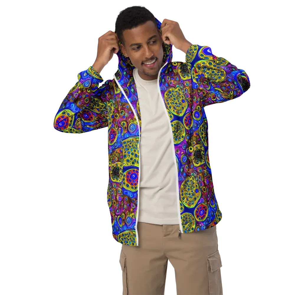 Electric Pomegranate on Men's Windbreaker — Front