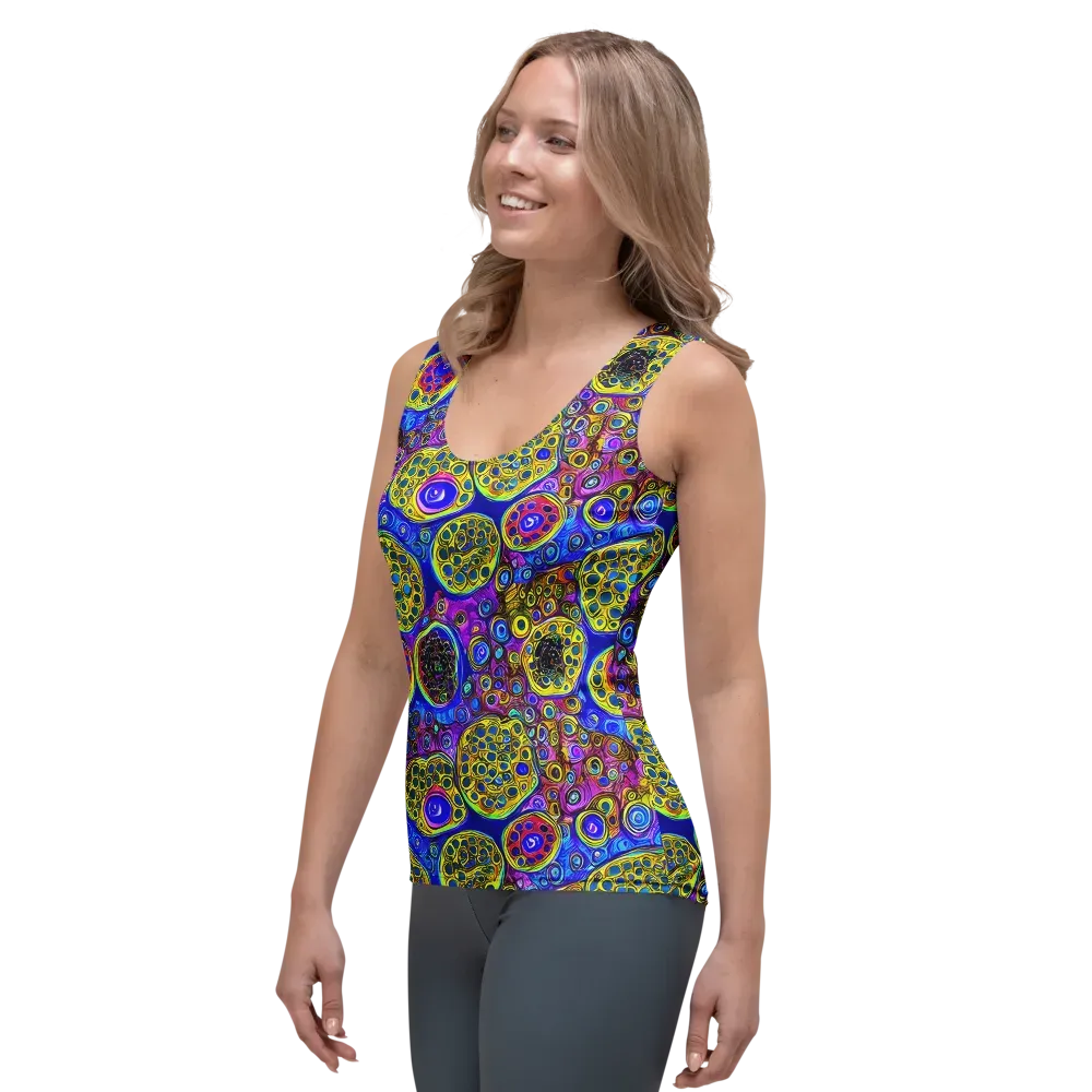 Electric Pomegranate on Women's Tank Top — Left Front