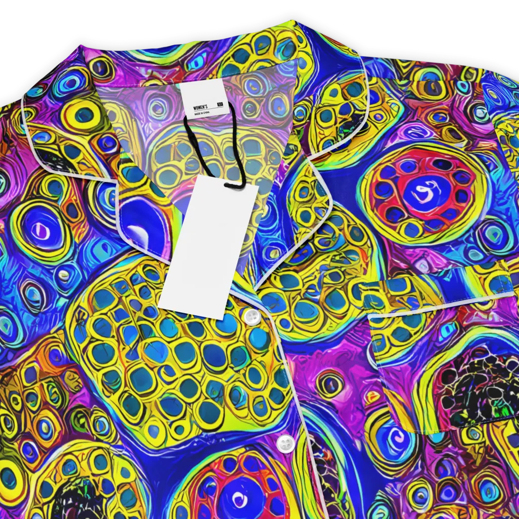 Electric Pomegranate on Women's Short Sleeve Pajama Top — Product details