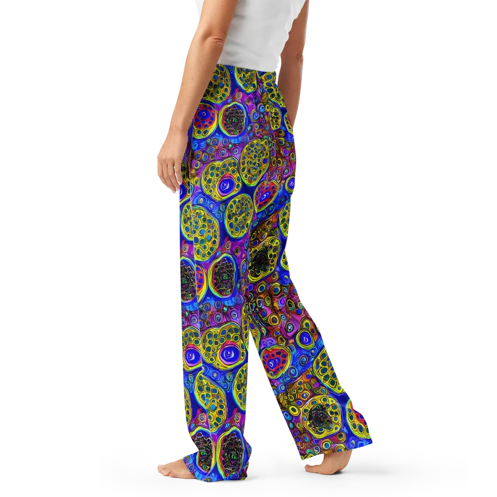 Electric Pomegranate on Women's Pajama Pants — Left
