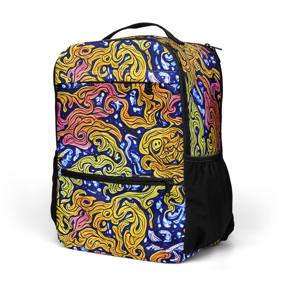 Golden Whorl on Utility Backpack — Left Front